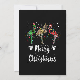 Save The Date Joyeux Noël Leopard Rouge Vert Flamant rose Plaid