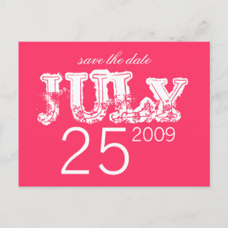 Save the Date - July Announcement Postcard