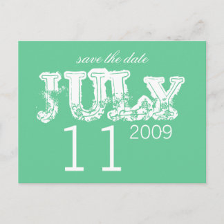 Save the Date - July - Customized Announcement Postcard