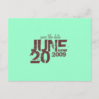 Save the Date JUNE - Customized Announcement Postcard