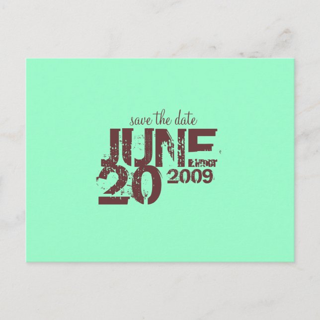 Save the Date JUNE - Customized Announcement Postcard (Front)