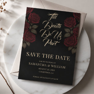 Save The Date Jusqu'à ce que la mort nous sépare Roses rouges Ma