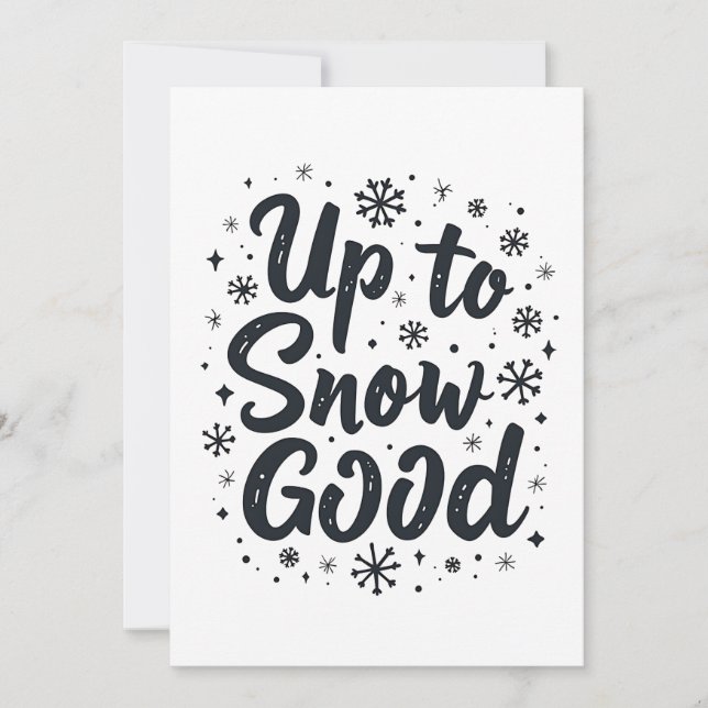 Save The Date Jusqu'à la neige Bonne drôle hiver Flambeau de nei (Devant)
