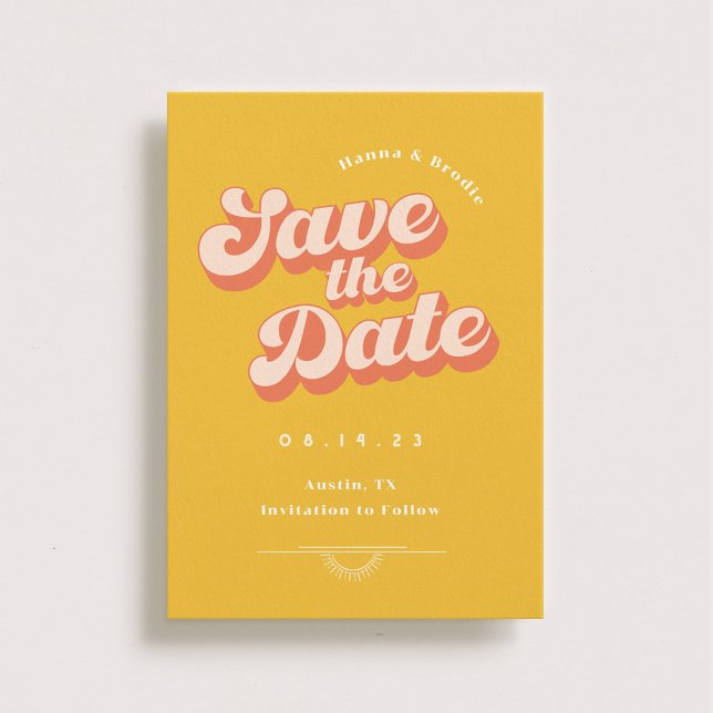 Save The Date Juste Peachy Non Photo Mariage Enregistrer la Date (Créateur téléchargé)