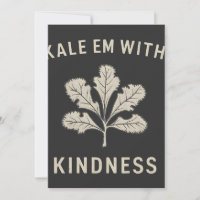 Kale Em Avec Kindness Funny Pun Légume Vegan