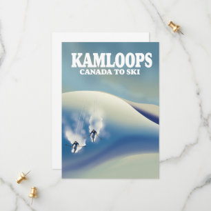 Save The Date Kamloops Canada pour skier