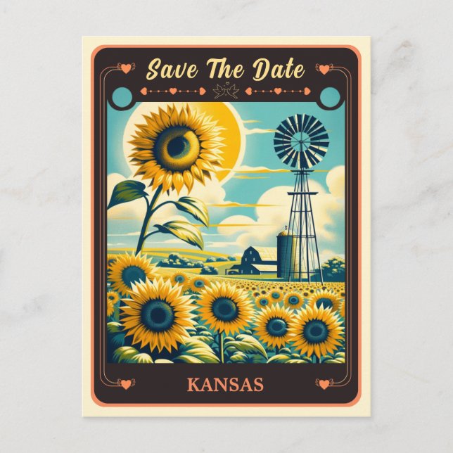 Save the Date | Kansas Invitation Postcard (Front)