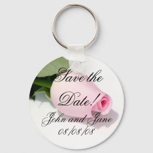 Save the Date Key Chain Customizable Names Date