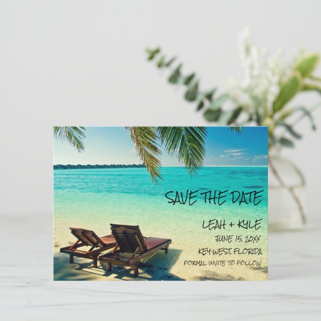 Save The Date Key West, Floride Destination Wedding (Debout devant)