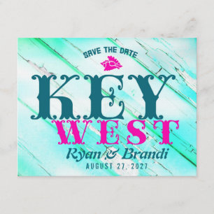 Save The Date KEY WEST Wood Enregistrer La Date