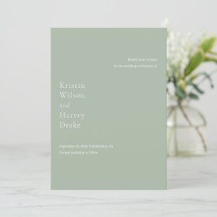 Save The Date Kristin Sage Green Mariage moderne