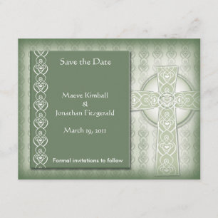 Save The Date KRW Elegant Celtic Cross Irish Enregistrer la date