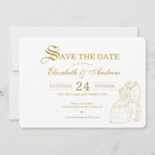 Save The Date La beauté de l'or et le conte de la bête Sauvez la