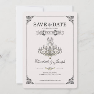 Save The Date La beauté et la bête Lustre - Enregistrer la dat