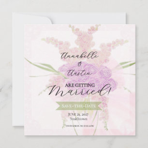 Save The Date La Boca Vendretti Bouquet en tulle rose à nœud pap