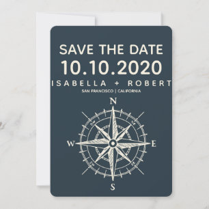 Save The Date La boussole bleue Mariage Enregistrer la date