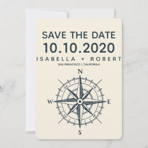Save The Date La boussole bleue Mariage Enregistrer la date