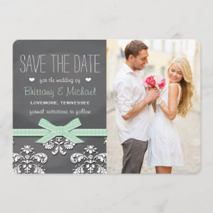 Save The Date La dentelle et l'arc en bon état de tableau