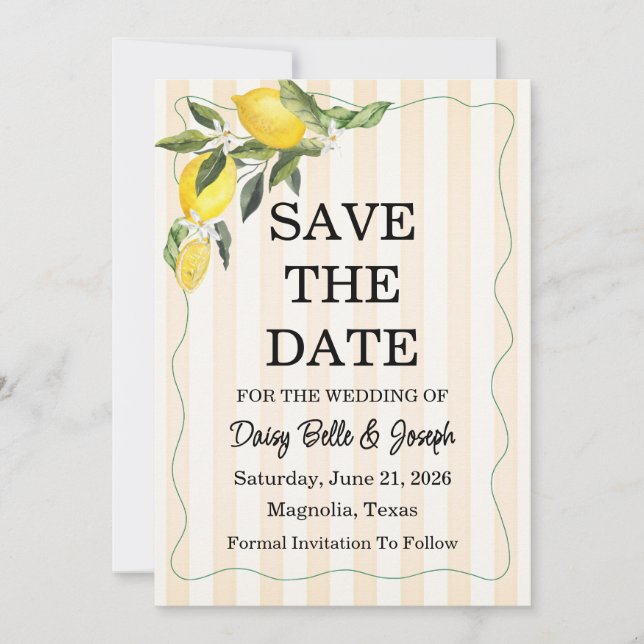 Save The Date La Dolce Vita Mariage (Devant)