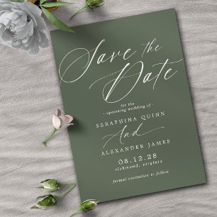 Save The Date La mousse verte de la forêt foncée   Script simple