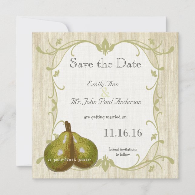Save The Date La Poire Parfaite Économisez la Date (Devant)