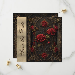 Save The Date La Rose rouge gothique sauve la date