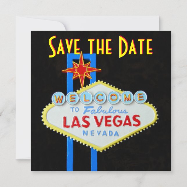 Save The Date La Save de l'Invitation de Las Vegas (Devant)