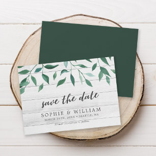 Save The Date La verdure rustique Sauvez la date