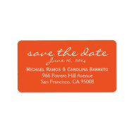Save the Date Labels - Orange
