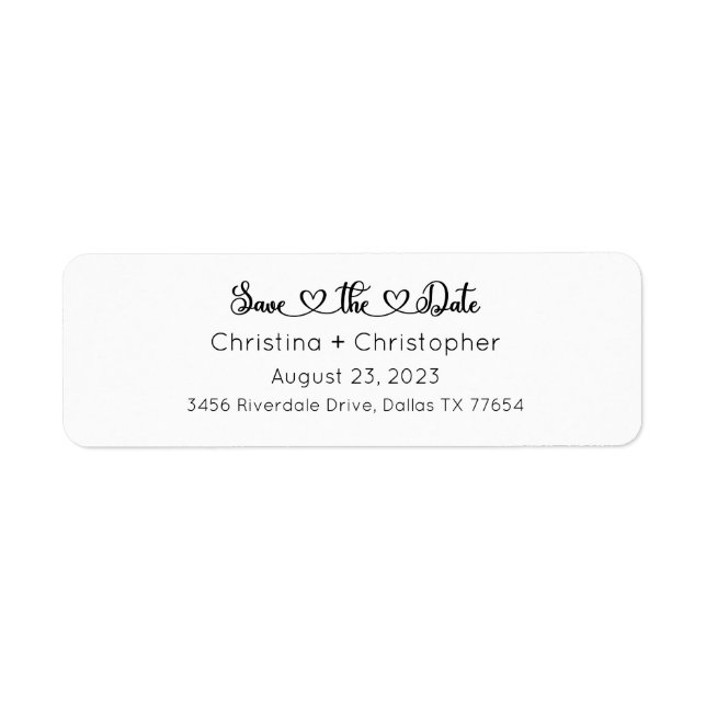 Save the Date Labels, Wedding Address Labels (Front)