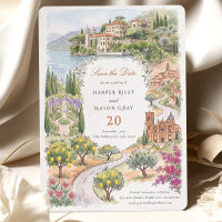 Save the Date Lake Como Villa del Balbianello