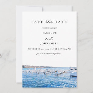 Save The Date Lake Geneva Wisconsin Enregistrer La Date