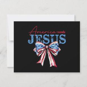 Save The Date L'Amérique a besoin de Jésus Christian Drapeau USA