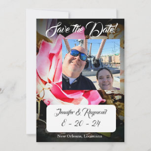 Save The Date L'amour est dans le Mariage en fleur