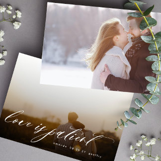 Save The Date L'amour est le patient reporté multi photo QR CODE