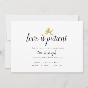 Save The Date L'amour est patient Changer la date de report