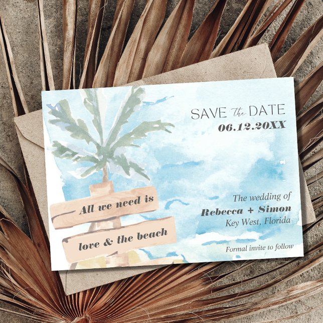 Save The Date L'amour et le Mariage de la plage (Créateur téléchargé)