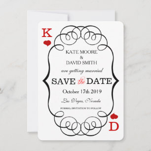 Save The Date Las Vegas Casino Modern Chic Photo Enregistrer La