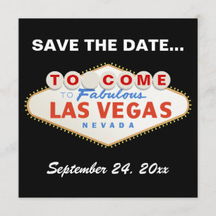 Save The Date Las Vegas signe mariage moderne Enregistrer la dat