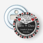 Save the Date Las Vegas Style - Silver & Red