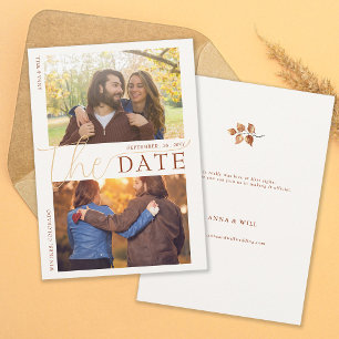 Save The Date L'automne quitte Terracotta Mariage de automne mod