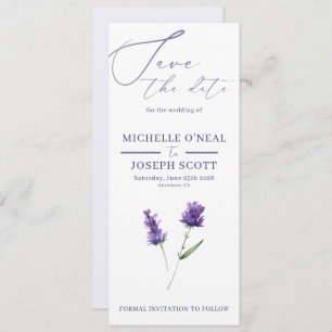 Save The Date Lavender Bliss Elegant Mariage aquarelle
