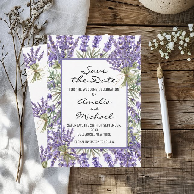 Save The Date Lavender Blossom Garden Wedding (Créateur téléchargé)