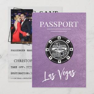 Save The Date Lavender Las Vegas Passeport Enregistrer La Date