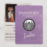 Lavender Purple India Passeport Enregistrer La Dat