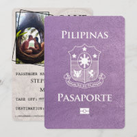 Lavender Purple Philippines Passeport Enregistrer