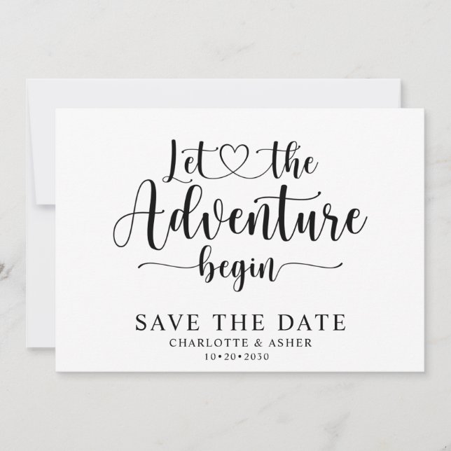 Save The Date L'Aventure Commence Enregistrez La Date (Devant)