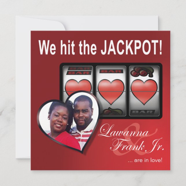 Save The Date Lawanna Las Vegas Jackpot Hearts Sauvez la date (Devant)