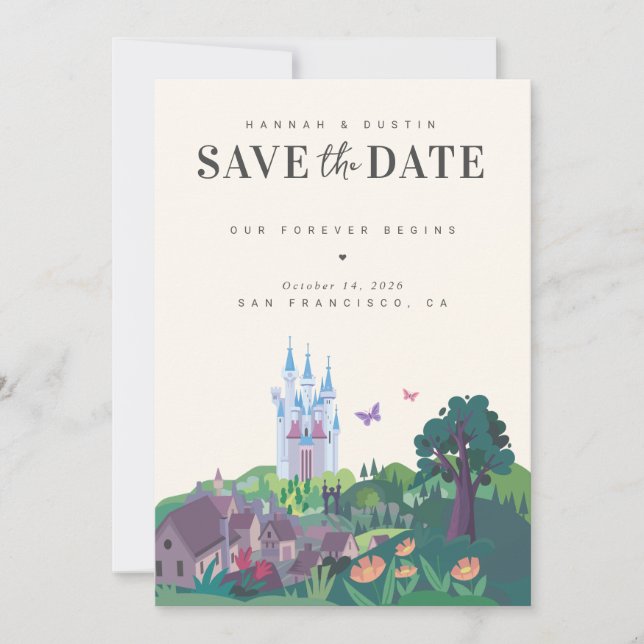 Save The Date Le Château Fantasque de Cendrillon | Sauvegarder l (Devant)