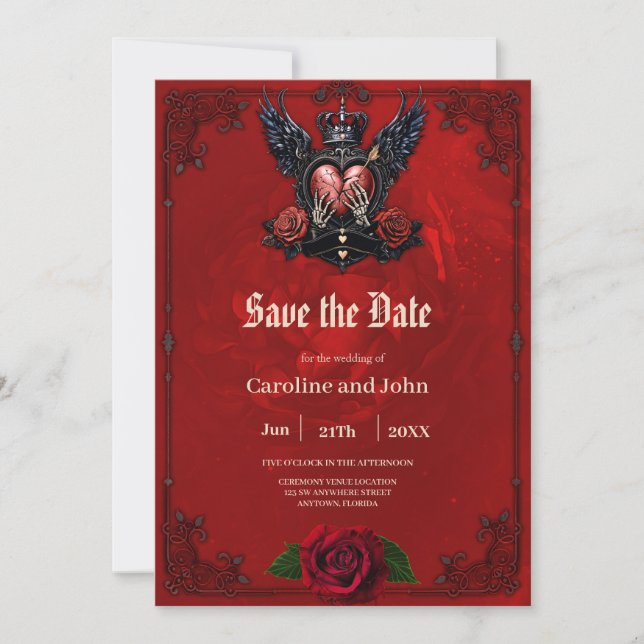 Save The Date Le Coeur Cassé : Un Épopée Gothique. (Devant)